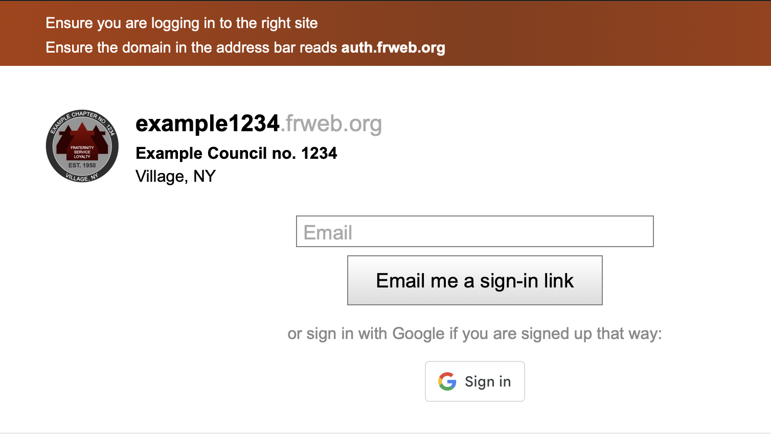 Screenshot: Members' backend